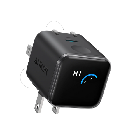 Anker Nano Charger (45W, Smart Display, 180° Foldable)