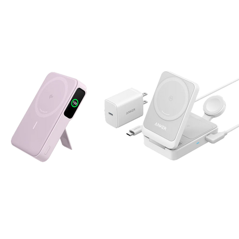 Anker MagGo Wireless Charging Station (Foldable 3-in-1) and Anker MagGo Power Bank (10K)