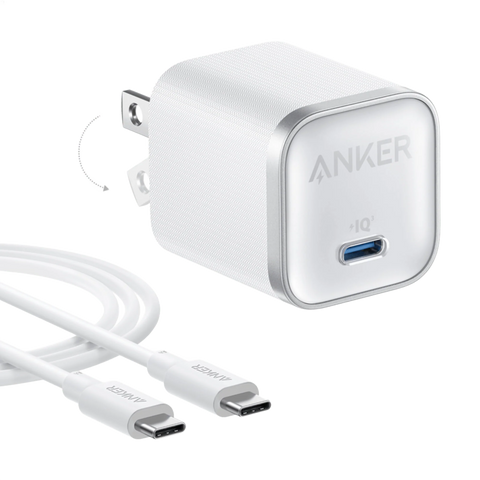 Anker Nano Charger (45W) with USB-C to USB-C Cable