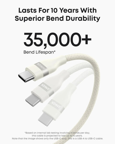 Anker USB-A to USB-C Cable (3 ft/6 ft, Upcycled-Braided)