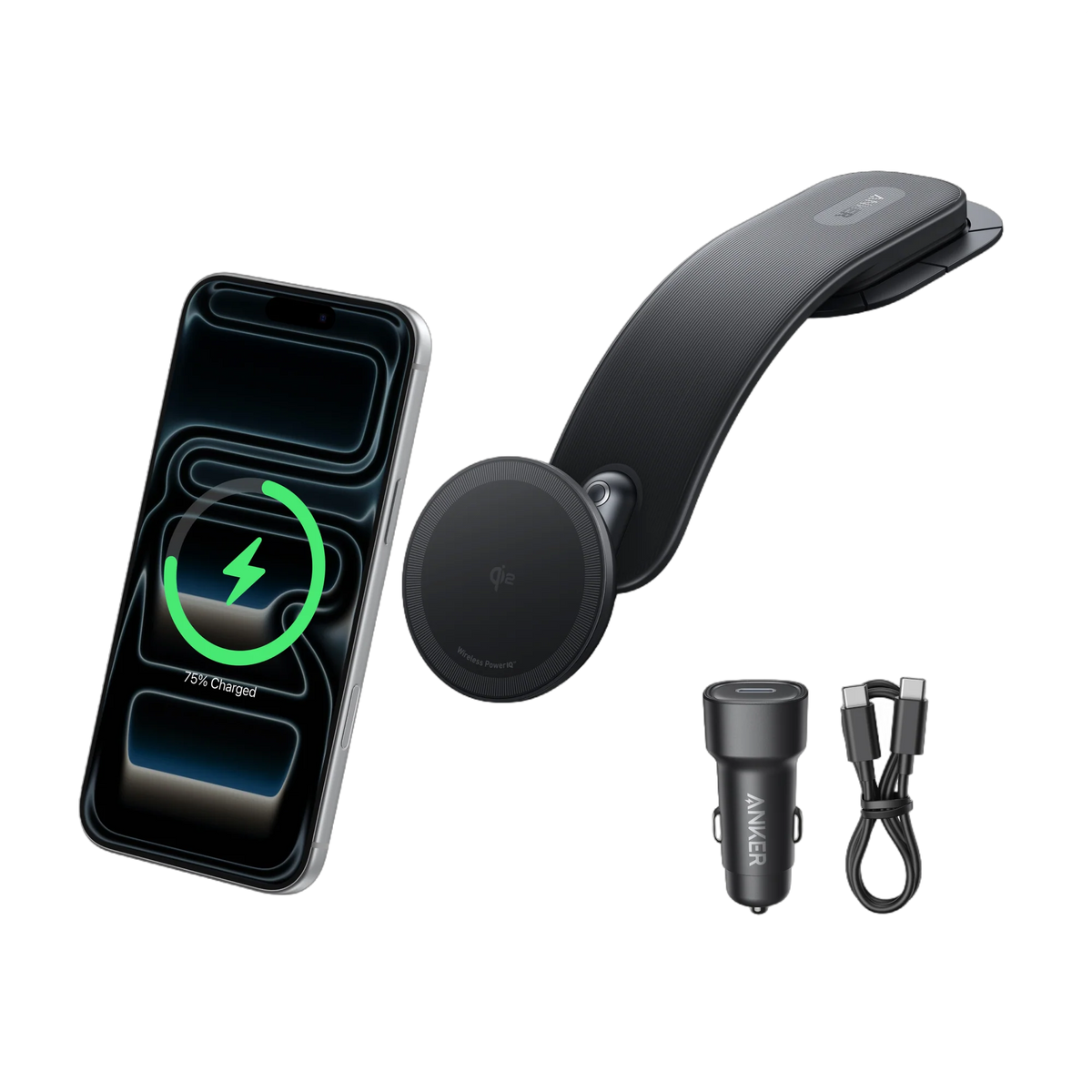 Anker Nano Wireless Car Charger (Magnetic, Detachable Pad)
