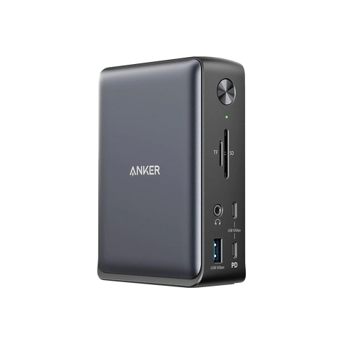 Anker 575 USB-C Docking Station (13-in-1) and New Nylon USB-C to USB-C 100W Cable (10 ft)