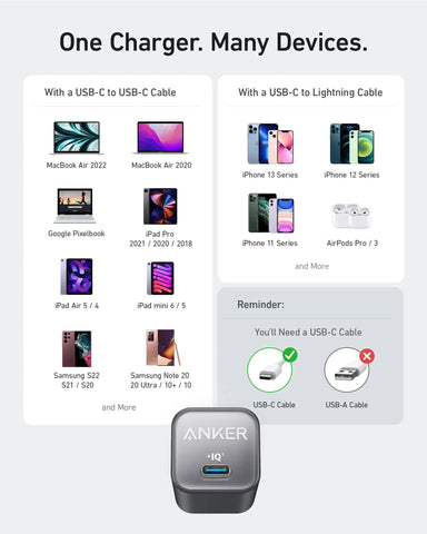 Anker Nano Charger (30W, 2-Pack)