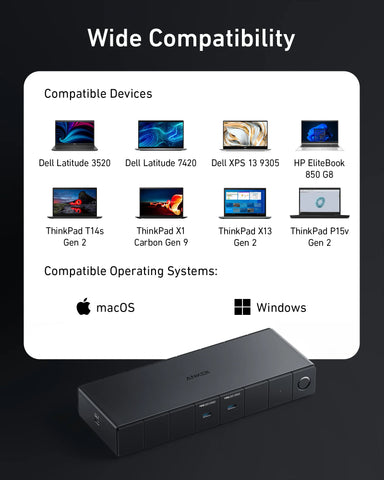 Anker 778 Thunderbolt Docking Station (12-in-1, Thunderbolt 4)