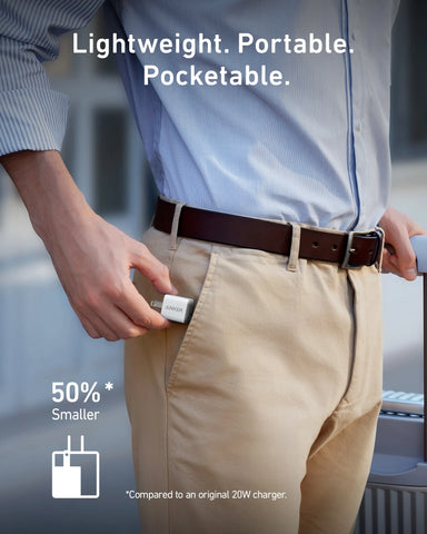 Anker 511 Charger (Nano) with USB-C to Lightning Cable