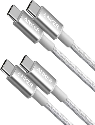 2-Pack Anker New Nylon USB-C to USB-C Cable (3 ft / 6 ft, 60W)