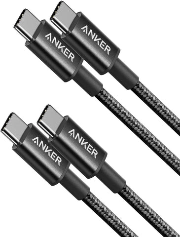 2-Pack Anker New Nylon USB-C to USB-C Cable (3 ft / 6 ft, 60W)