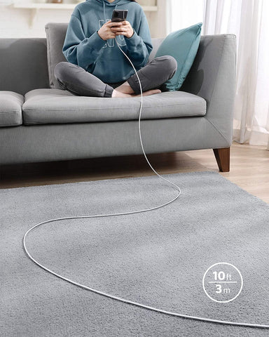 New Nylon USB-C to USB-C 100W Cable (10 ft)