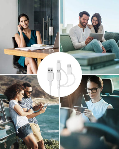 Anker 321 USB-A to Lightning Cable (3 ft 3-in-1)