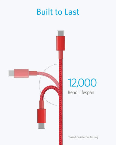 4-Pack New Nylon USB C to USB C Cable (3.3 ft 60W)