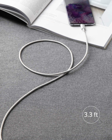 2-Pack New Nylon USB C to USB C Cable (3.3ft 60W)